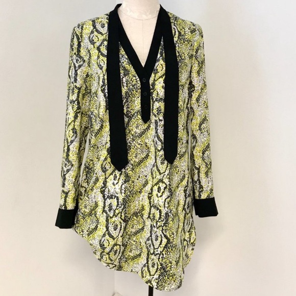 French Connection 4 Snakeskin Print Dress Yellow - Picture 3 of 14